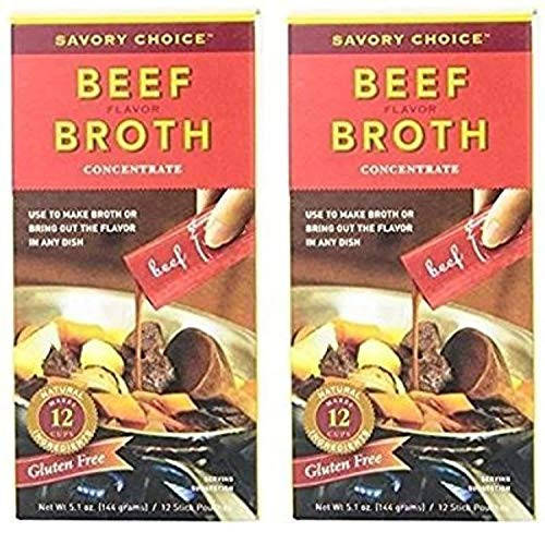 Savory Choice Liquid Beef Broth Concentrate 51 Ounce Box  Pack of 2