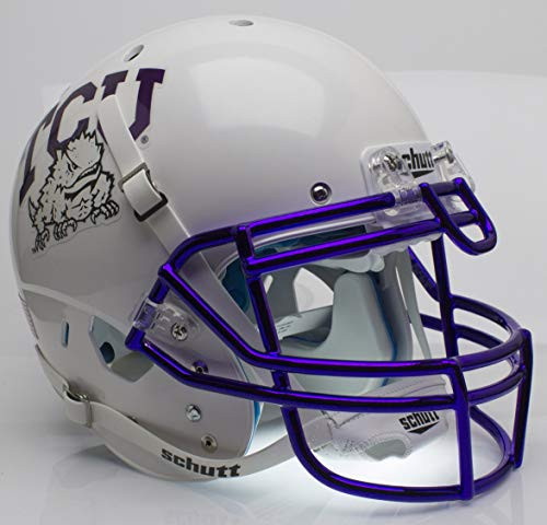 Schutt Sports NCAA TCU Horned Frogs Mini Authentic Football Helmet Purple Chrome Alt 6