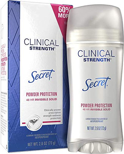 Secret Antiperspirant Clinical Strength Deodorant for Women Invisible Solid Powder Protection 26 oz