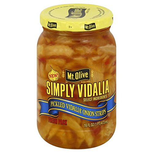 Mt Olive Simply Vidalia Pickled Onion Strips 16 oz  Pack of 3
