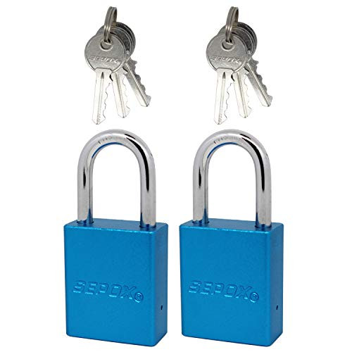 SEPOX 1 1 2   38mm  Wide Lock Aliminium Padlock with Key Lockout Lock Keyed Alike 2 Pack