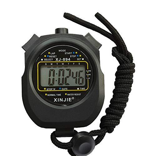 Next Station Waterproof Digital Professional Sports Stopwatch Timer Large Display with Date Time and Alarm FunctionIdeal for Sports Coaches Fitness Coaches and Referees