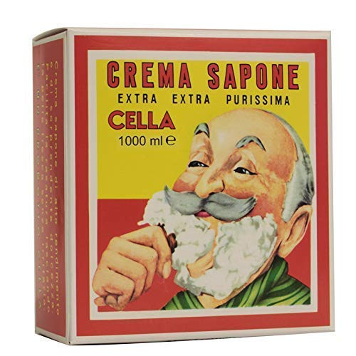 CELLA Shaving cream Soap   XL GIANT Size   One Kilo Box 1000GR   almond shave creme   Fills cella container 12 times