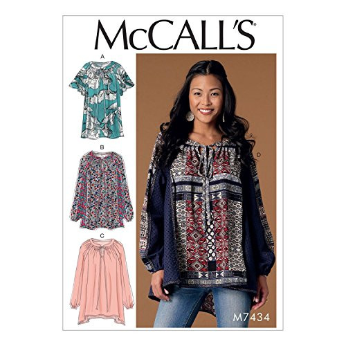 McCall Patterns M74340Y0 Raglan Sleeve Tops With Neck Ties