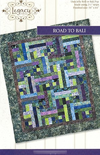 Road to Bali Quilt Pattern No. LEG9301 by Legacy Patterns Jelly Roll 2.5" Strip & Batik Friendly 54" x 64" Finished Size