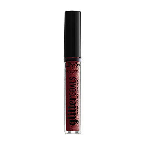 NYX PROFESSIONAL MAKEUP Glitter Goals Liquid Lipstick   Crystal Crush Plum With Gold Glitter