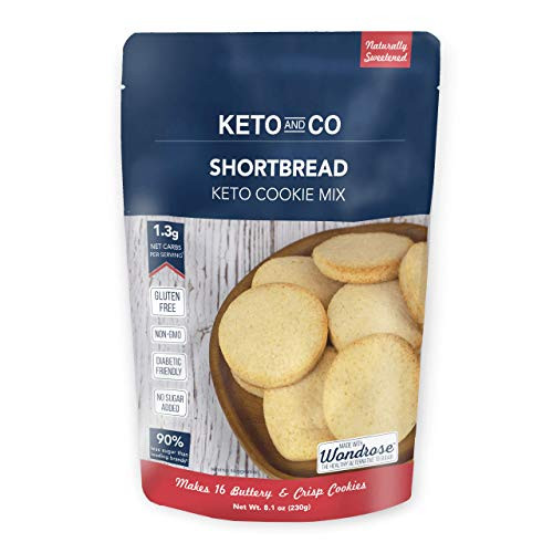 Shortbread Keto Cookie Mix by Keto and Co   Just 13g Net Carbs Per Serving   Gluten Free Low Carb No Added Sugar Naturally Sweetened    Shortbread Cookies