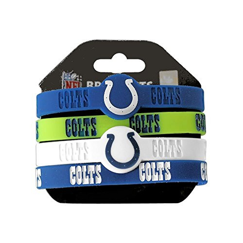 aminco NFL Indianapolis Colts Silicone Bracelets 4 Pack aminco NFL Indianapolis Colts Silicone Bracelets 4 Pack
