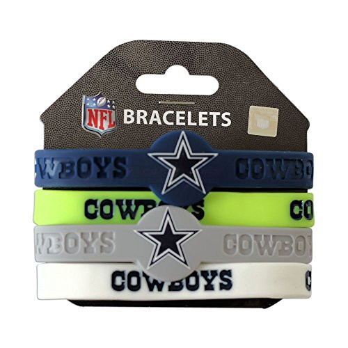 aminco NFL Dallas Cowboys Silicone Bracelets 4 Pack aminco NFL Dallas Cowboys Silicone Bracelets 4 Pack
