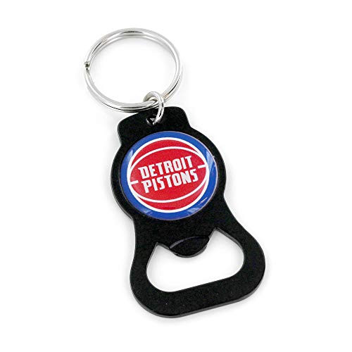 aminco NBA Detroit Pistons Bottle Opener Keychain Black