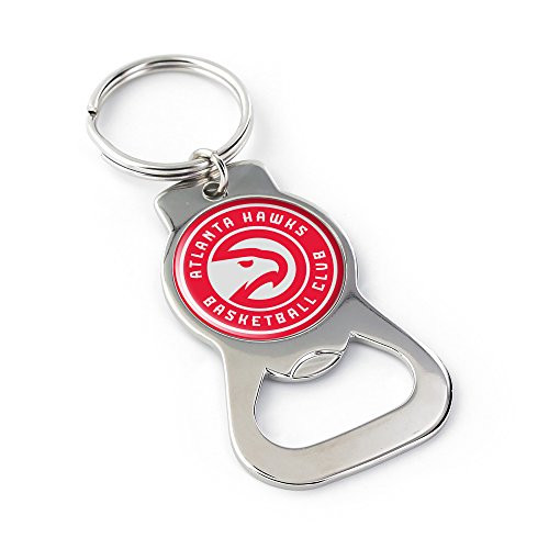 aminco NBA Atlanta Hawks Bottle Opener Keychain Size 4 Red
