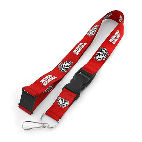 NCAA Wisconsin Badgers Team Lanyard Red Badger NCAA Wisconsin Badgers Team Lanyard Red Badger