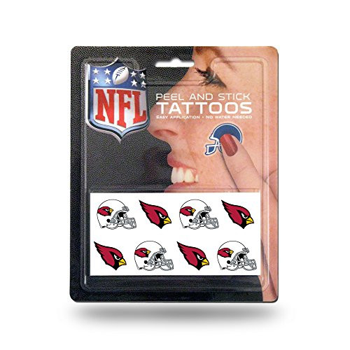 NFL Rico Industries Face Tattoos 8 Piece Set Arizona Cardinals