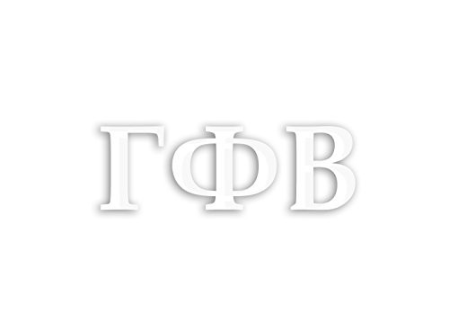 Officially Licensed Gamma Phi Beta 8  x 3  Window Decal   White