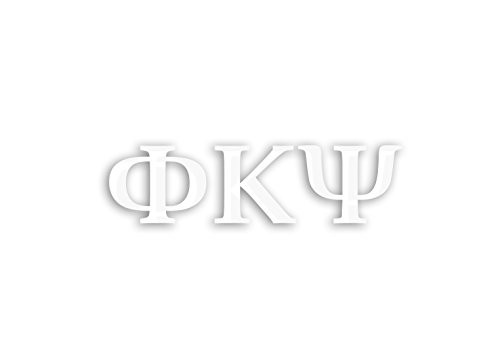 Officially Licensed Phi Kappa Psi 8  x 3  Window Decal   White