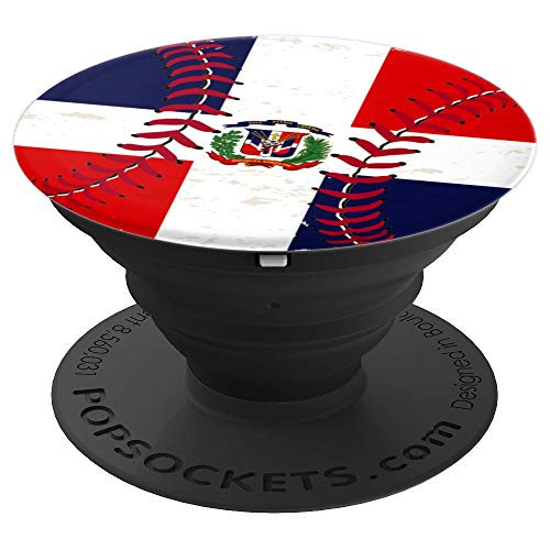 Dominican Republic Flag with Baseball PopSockets Grip and Stand for Phones and Tablets