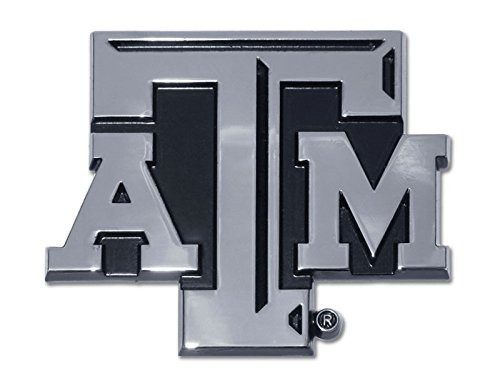 MVP Accessories Texas A M Aggies Premier Chrome Metal ATM Logo Auto Emblem