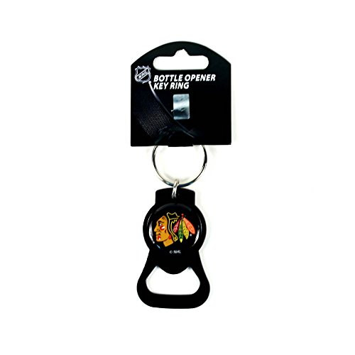 NHL Chicago Blackhawks  Blackout Series  Bottle Opener Keychain