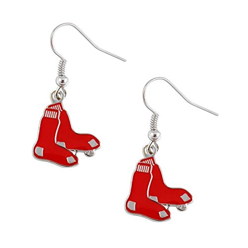 MLB Boston Red Sox  Socks  Logo Dangler Earrings