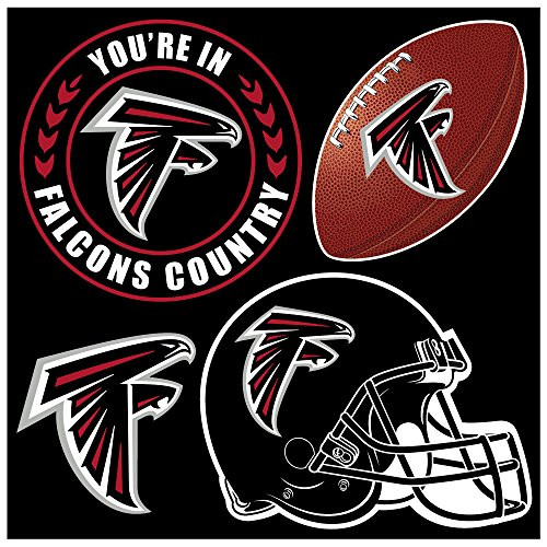 NFL Atlanta Falcons 4 Piece Magnet Set Black
