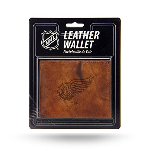 NHL Rico Industries Embossed Leather Billfold Wallet with Man Made Interior Detroit Red Wings