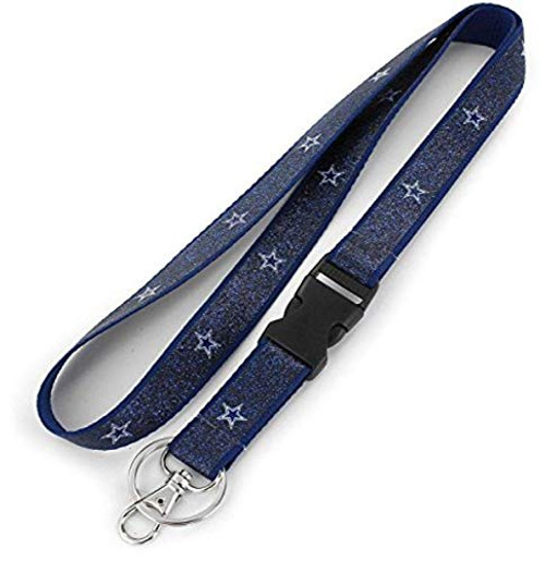 aminco NFL Dallas Cowboys Color Sparkle Lanyard aminco NFL Dallas Cowboys Color Sparkle Lanyard