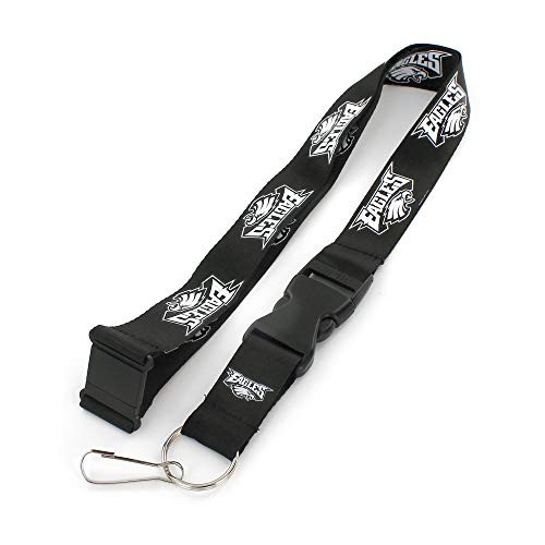aminco NFL Philadelphia Eagles Team Lanyard Black White aminco NFL Philadelphia Eagles Team Lanyard Black White