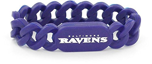 aminco NFL Baltimore Ravens Silicone Links Bracelet aminco NFL Baltimore Ravens Silicone Links Bracelet