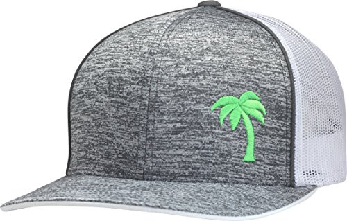 LINDO Trucker Hat   Palm Tree Series  Static Gray Neon