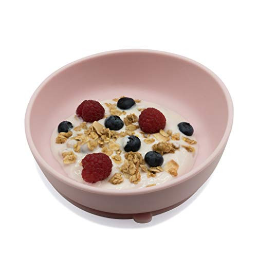 Silicone Suction Training Bowl for Babies and Toddlers  Pink Bowl
