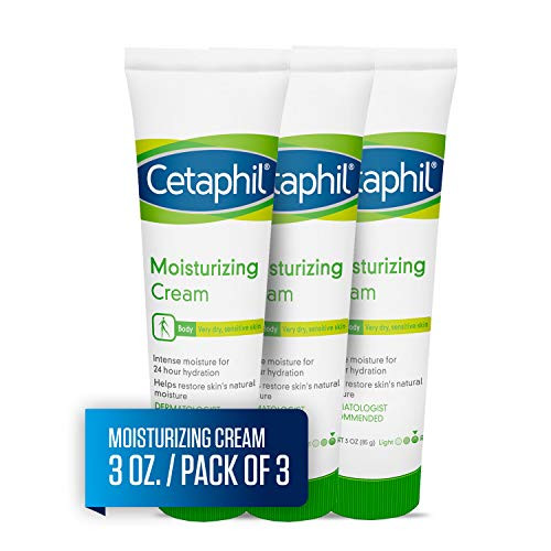 Cetaphil Moisturizing Cream for Very Dry Sensitive Skin Extra Strength Fragrance Free 3 Ounce  Pack of 3