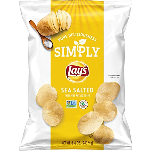 Simply Lay s Sea Salted Thick Cut Potato Chips 85 Ounce