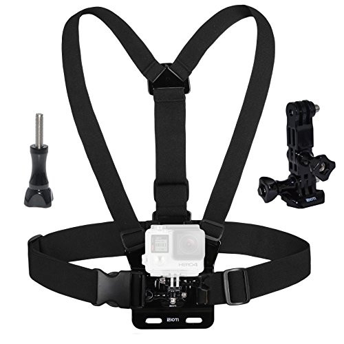 SIOTI Adjustable Chest Mount Harness 3 Way Pivot Arm for Gopro Session HD Hero4 Hero3 Hero3 Hero2 Hero Camera Fully Adjustable Chest Strap Suitable for Outdoor Sports SIOTI Adjustable Chest Mount Harness 3 Way Pivot Arm for Gopro Session HD Hero4 Hero3 Hero3 Hero2 Hero Camera Fully Adjustable Chest Strap Suitable for Outdoor Sports