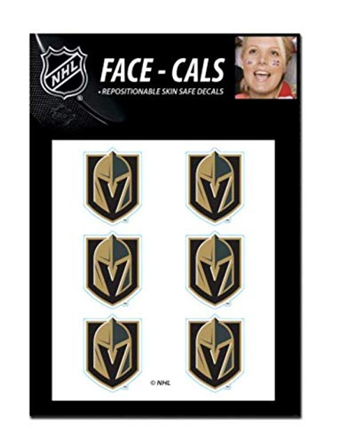 WinCraft NHL Vegas Golden Knights Face Tattoos Team Colors One Size WinCraft NHL Vegas Golden Knights Face Tattoos Team Colors One Size