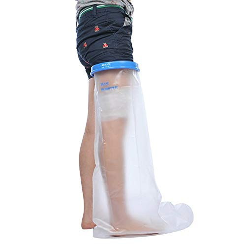 Waterproof Leg Cast Shower Protetcor Adult Full Leg Cast Cover for Shower Watertight Shower Bandage and Cast Bag for Broken Leg Cast Surgery and Wound