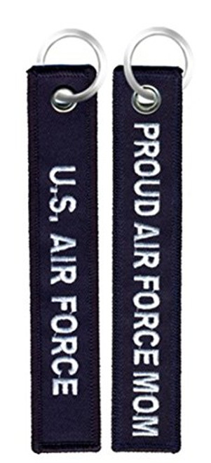 US Air Force Proud Air Force Mom USAF Navy Blue Embroidered Key Chain Fob US Air Force Proud Air Force Mom USAF Navy Blue Embroidered Key Chain Fob