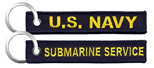 Eagle Crest Submarine Service Navy Blue Embroidered Key Chain