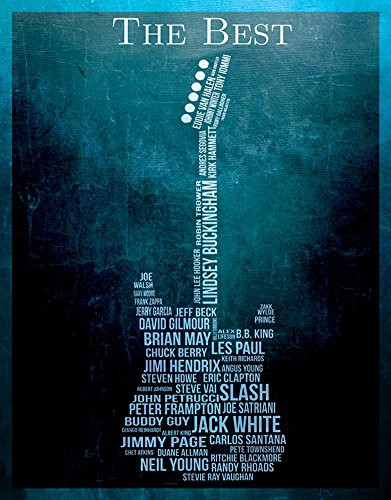 The Best Guitarists Tin Sign 13 x 16in
