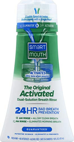SmartMouth Original Mouthwash   Bad Breath Mouthwash   Halitosis Mouthwash   Bad Breath Treatment   Bad Breath Oral Rinse   Alcohol Free Mouthwash   Dentist Recommended   Fresh Mint Taste   Eliminate