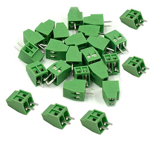 QMseller 2 Pin 254mm Pitch 150V 6A PCB Mount Screw Terminal Block Connector    25 Pcs