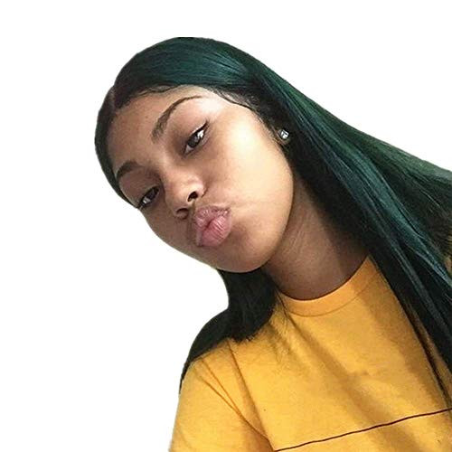 Green Synthetic Hair Wig 13X6 Lace Front Wigs Long Straight Glueless For Women 150 Density Cosplay Natural Hairline Green Synthetic Hair Wig 13X6 Lace Front Wigs Long Straight Glueless For Women 150 Density Cosplay Natural Hairline