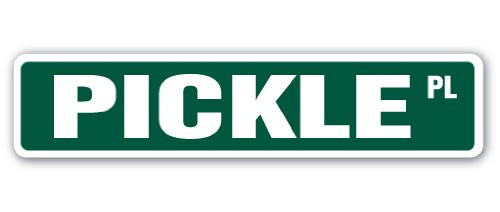 Pickle Street Sign Dill Lover Kosher Pickled Spear Indoor Outdoor 18 Wide Pickle Street Sign Dill Lover Kosher Pickled Spear Indoor Outdoor 18 Wide
