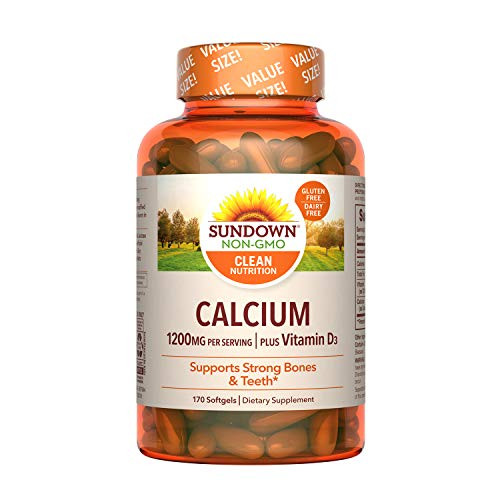 Vitamin D3 Plus Calcium by Sundown Immnue Support   Bone Health 1200mg Calcium   1000iu D3 Gluten Free Dairy Free 170 Softgels