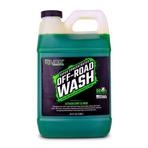 Slick Products Off Road Wash Super Concentrated Bike ATV UTV Truck Wash Foam Shampoo for Heavy Dirt and Mud   64 oz