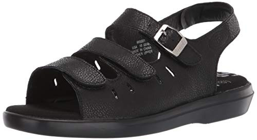 Propet Women s Breeze Walker Sandal Black Pearl 75 Narrow