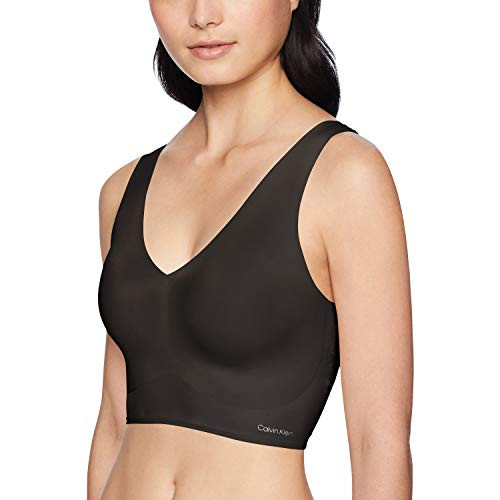 Calvin Klein Women s Invisibles Lightly Lined V Neck Bralette Bra  black M