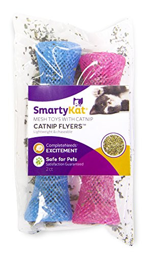 SmartyKat Catnip Flyers Mesh Cat Toys  Set of 2