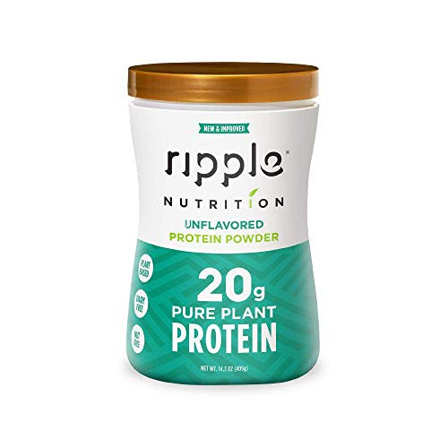 Ripple Vegan Dairy Free Protein Powder Unflavored   20g Clean Plant Based Protein   Perfect for Smoothies Post Workout Recovery and Meal Replacement