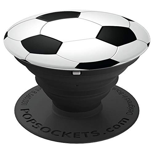 Soccer Fans Gift For Boys Girls Black White Soccer Ball PopSockets Grip and Stand for Phones and Tablets Soccer Fans Gift For Boys Girls Black White Soccer Ball PopSockets Grip and Stand for Phones and Tablets