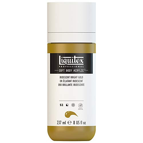 Liquitex Professional Soft Body Acrylic Paint 8 oz bottle Iridescent Bright Gold